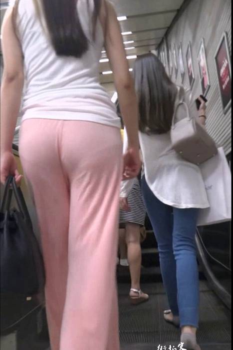 [街拍客视频]jx0007 性感迷人的粉色长裤气质美女